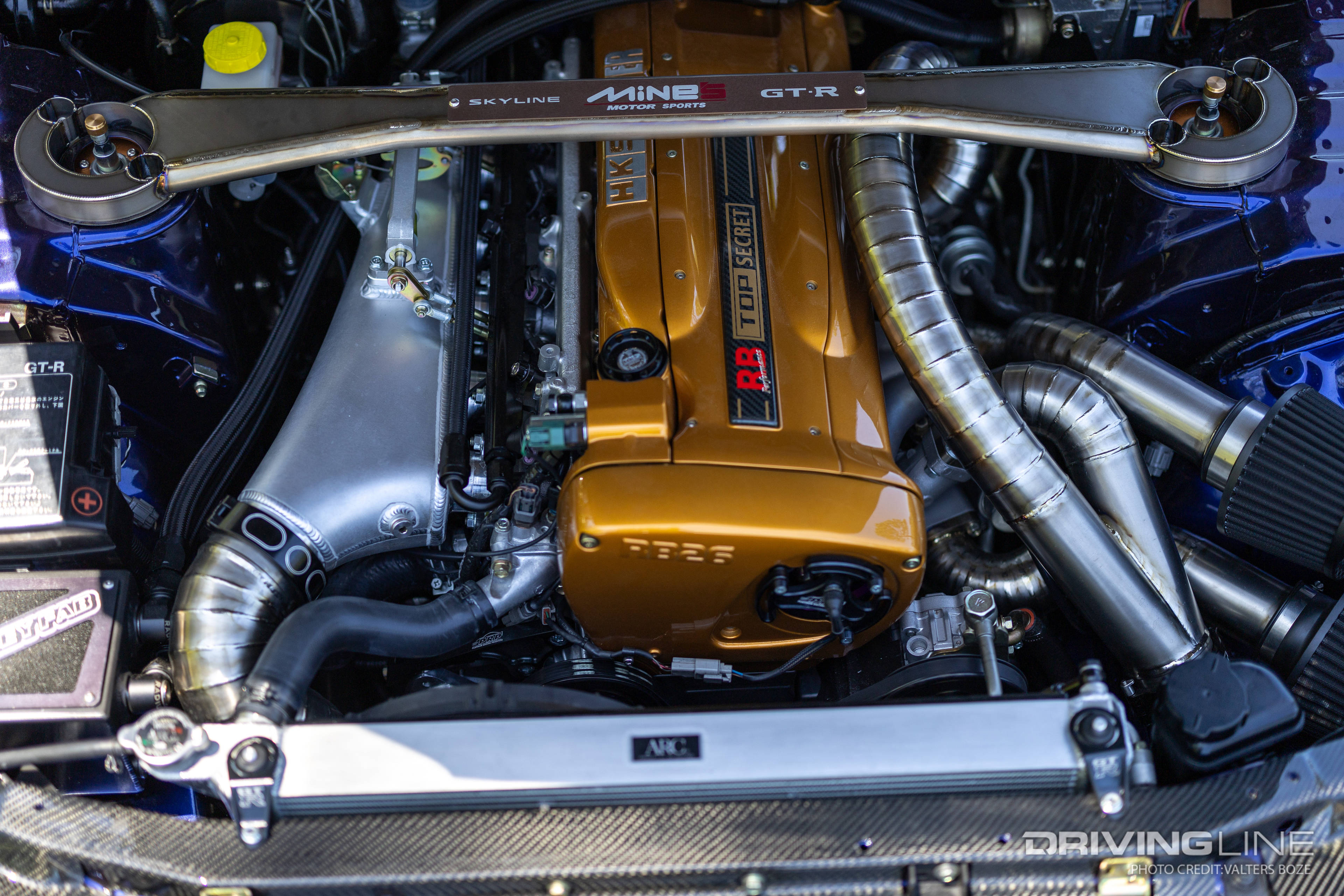 The RB26 engine was torn down, and a full HKS V-cam setup was added to improve drivability