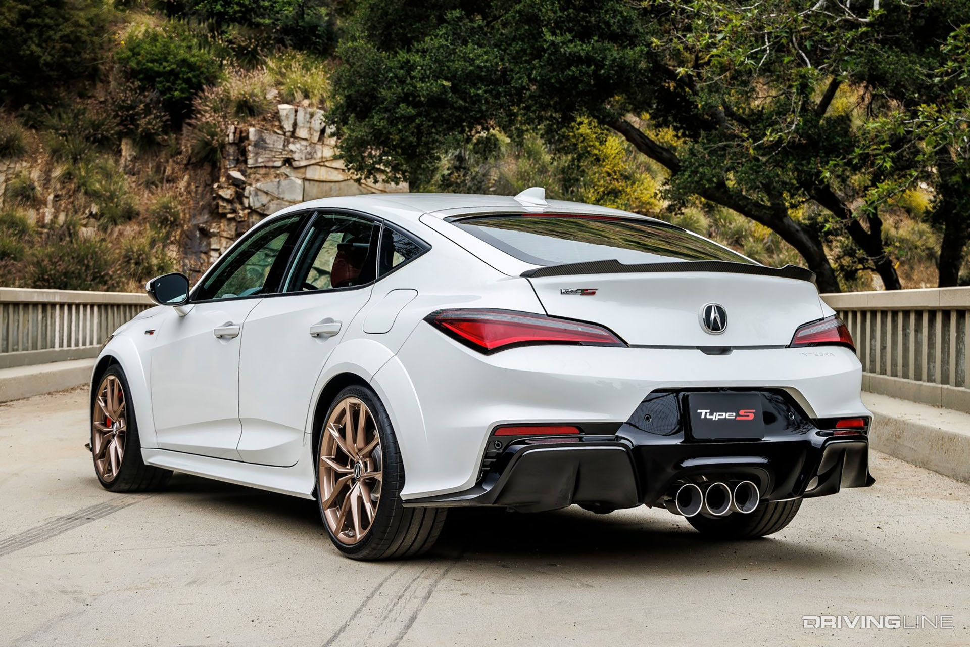 Integra Type S White Rear View