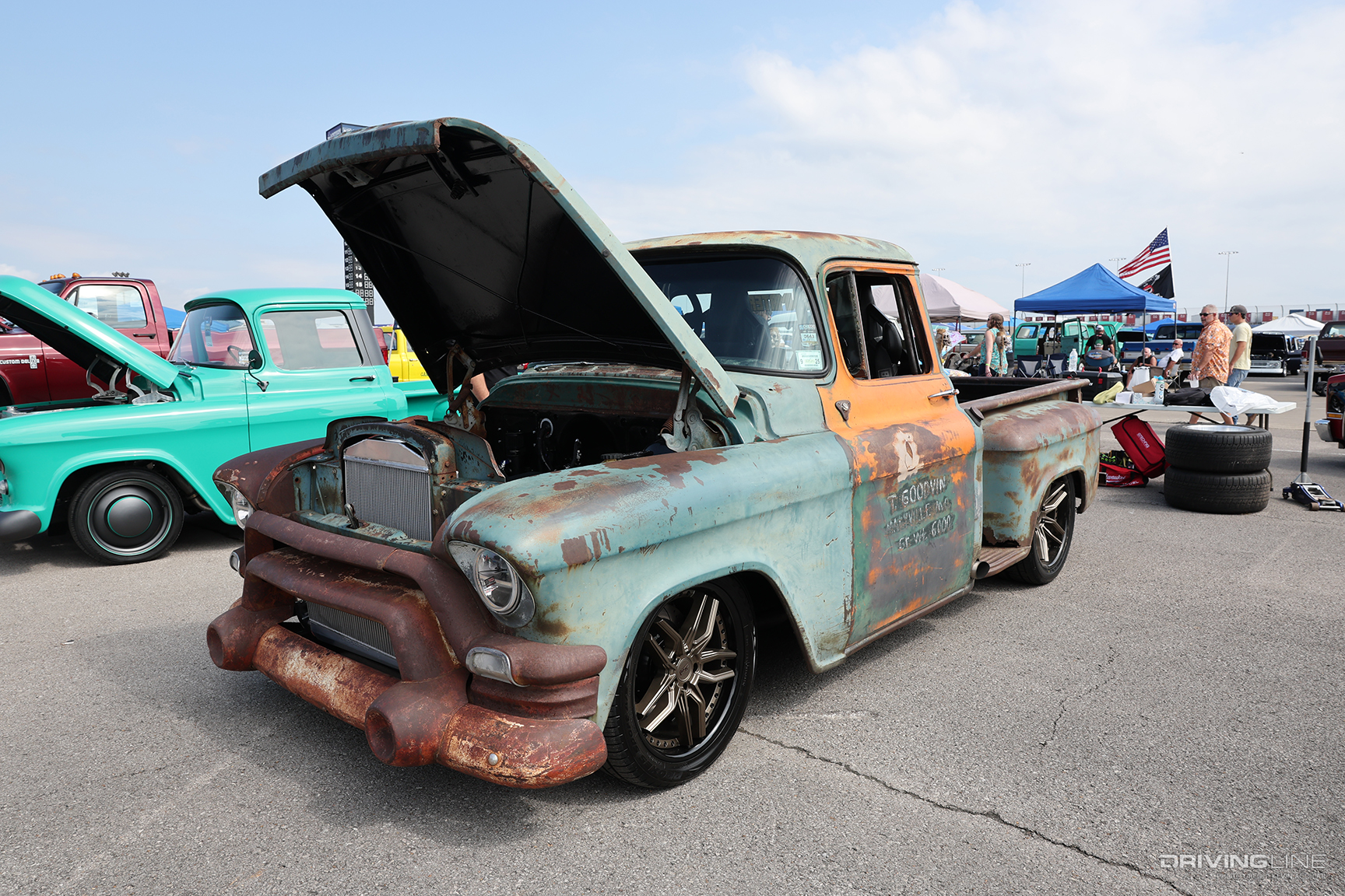 Nick Youst ‘55 GMC 100 at ’23 C10 Nationals in Nashville, TN