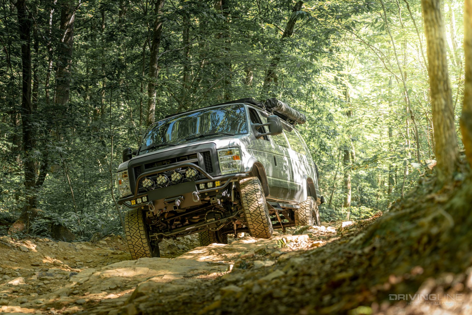2014 Ford E350 4x4 van offroad Uwharrie National Forest