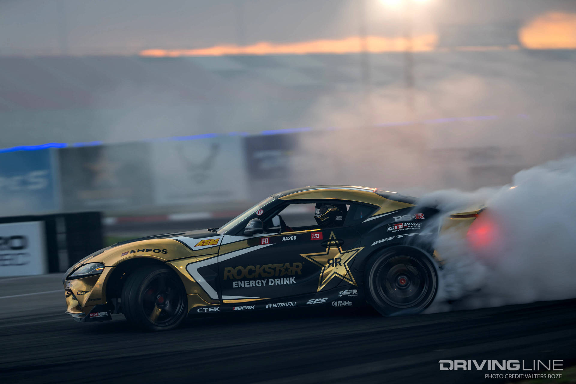 Fredric Aasbo drifting at 2023 Formula Drift St. Louis round 5