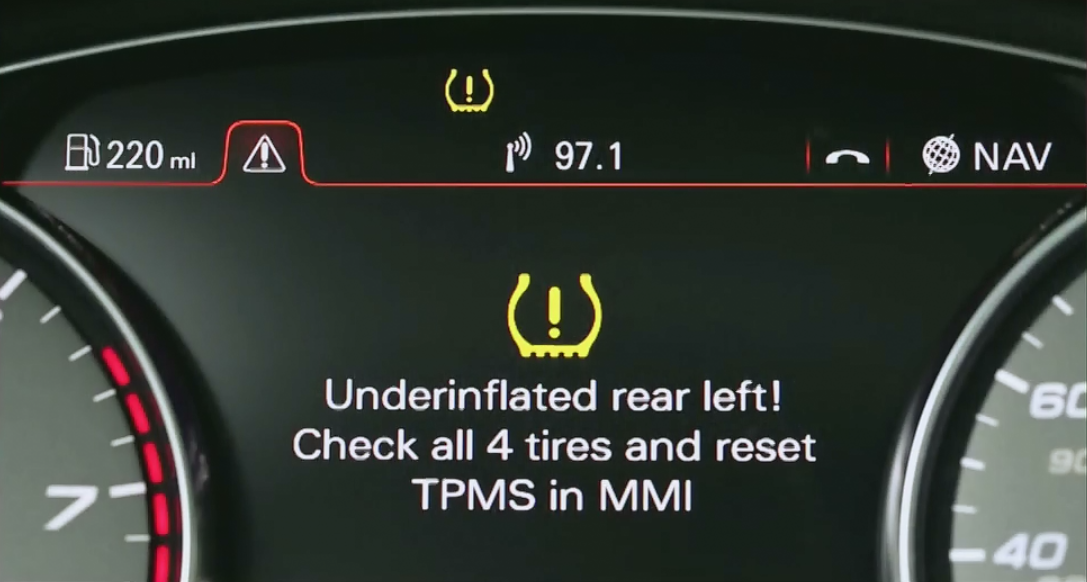 Audi vehicle warning message