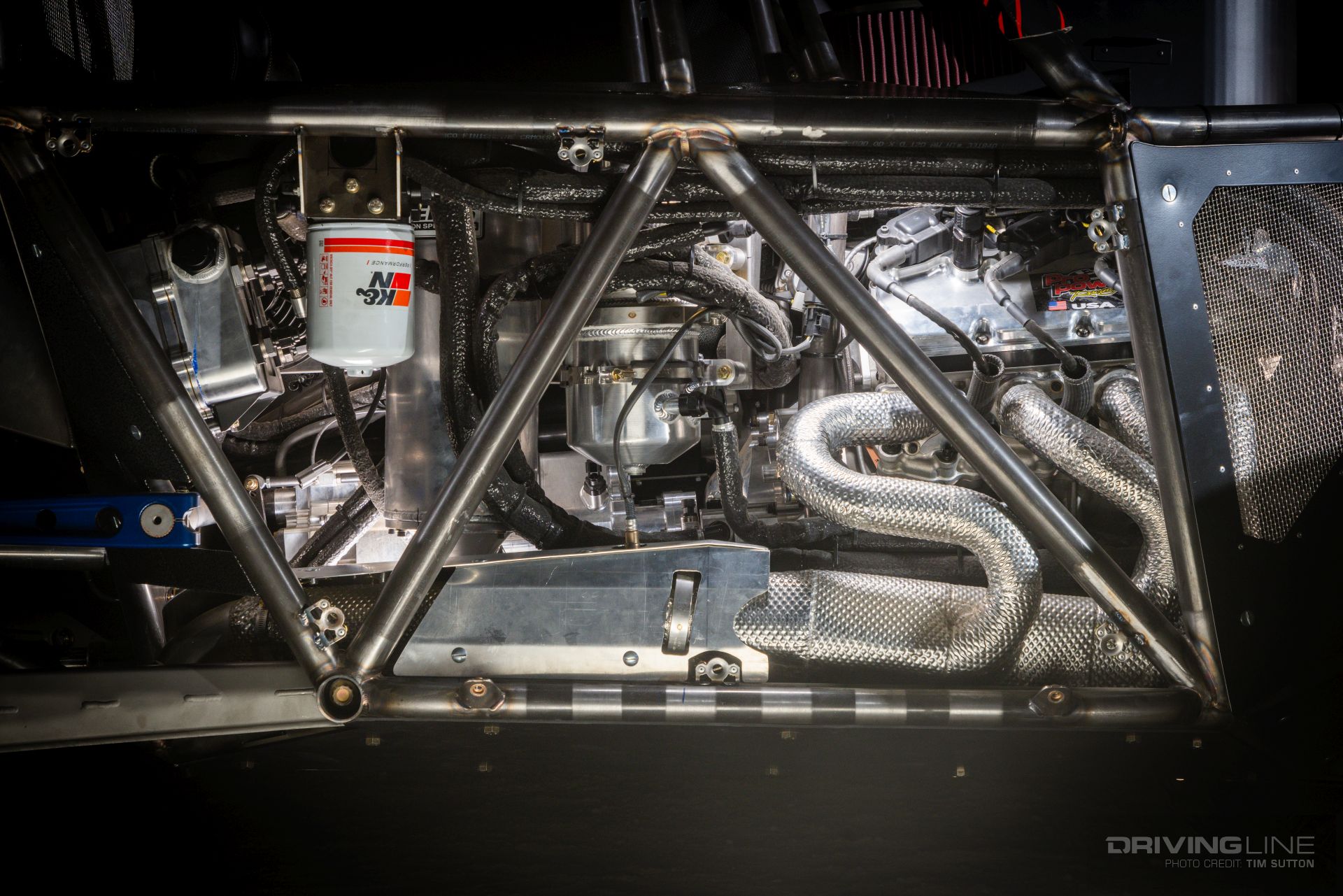 RY45 engine and fortin transmission side view