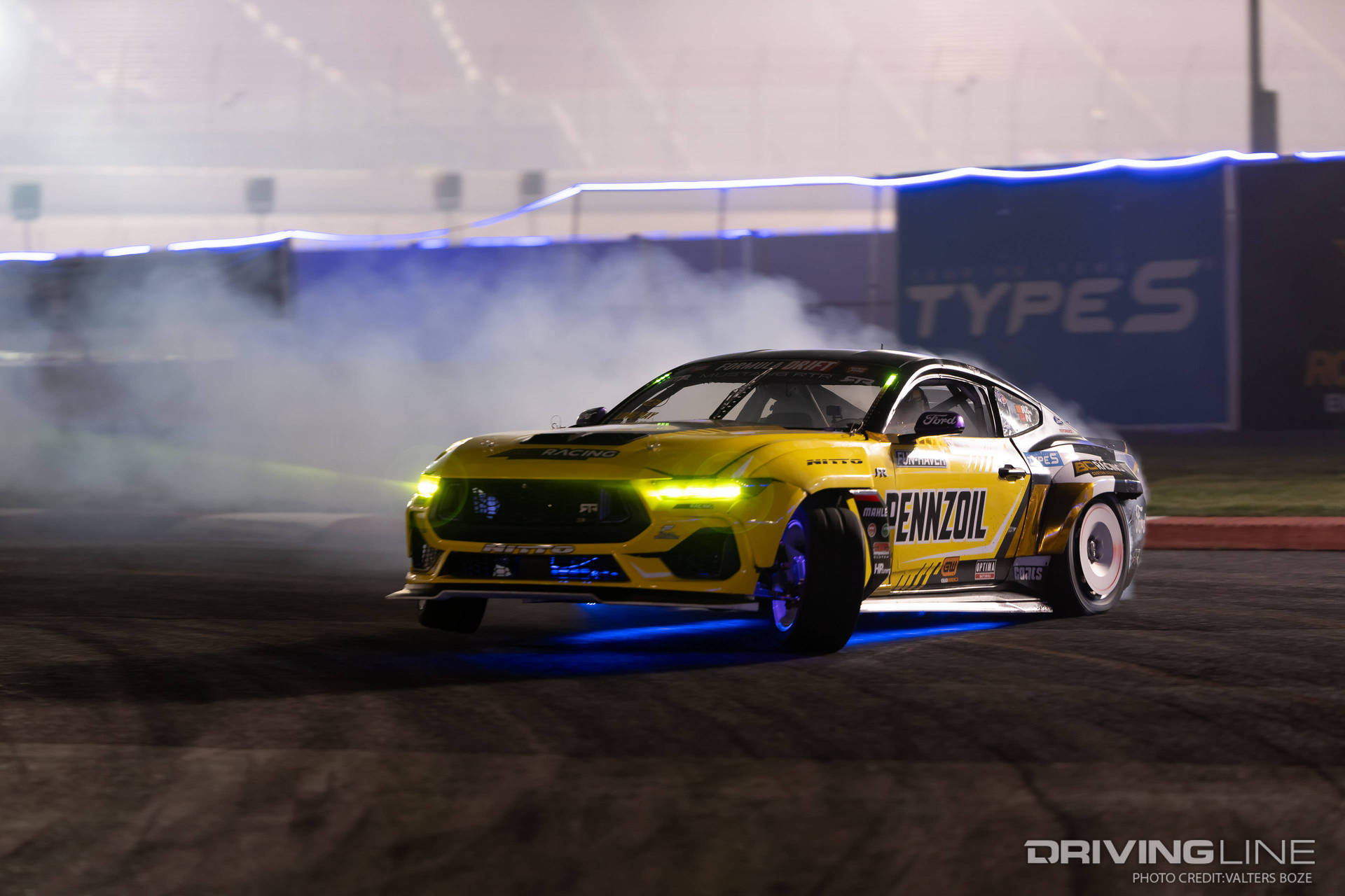 Chelsea DeNofa drifting at 2023 Formula Drift St Louis