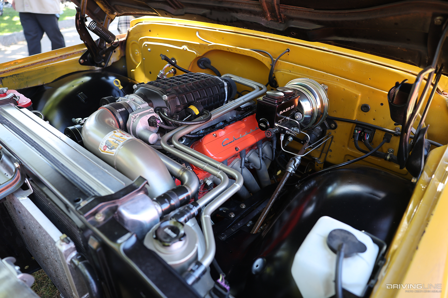 Supercharged LS Engine of Big 10 Garage’s “Kornbread” ’71 Chevy Cheyenne C10